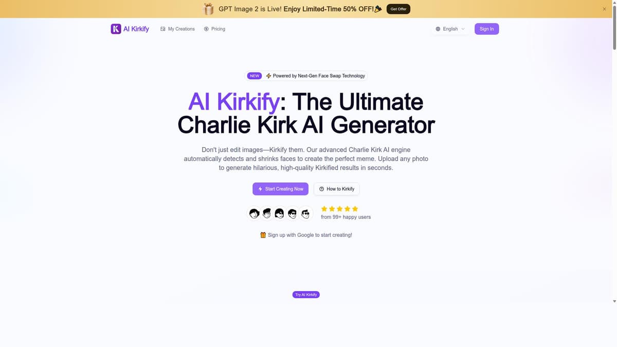 Kirkify AI FaceSwap Generator