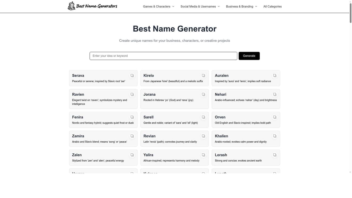 Best Name Generators