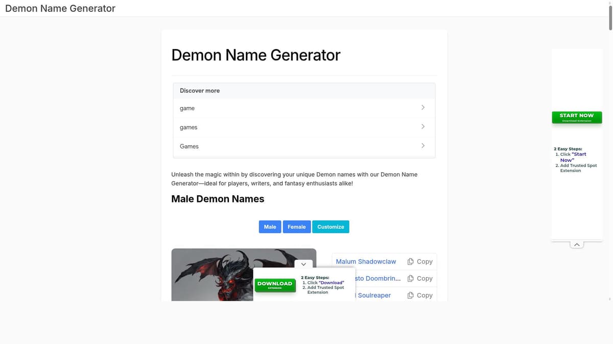 Demon Name Generator