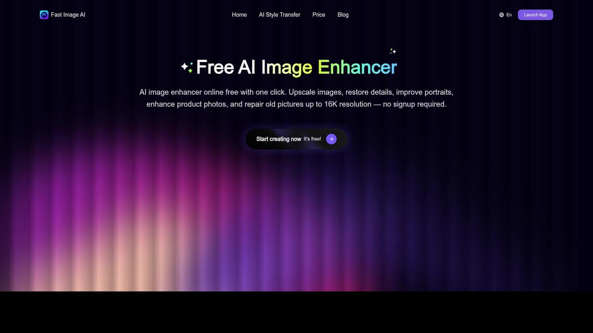 Fast Image AI Image Enhancer