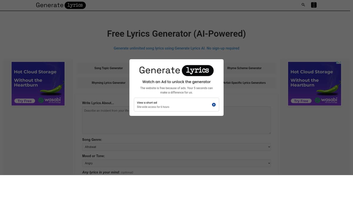 GenerateLyrics
