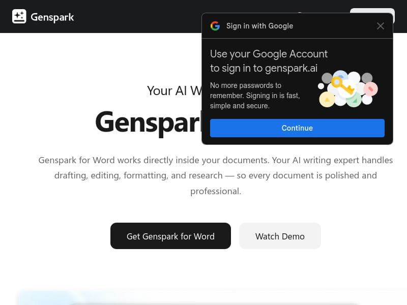 Genspark for Word