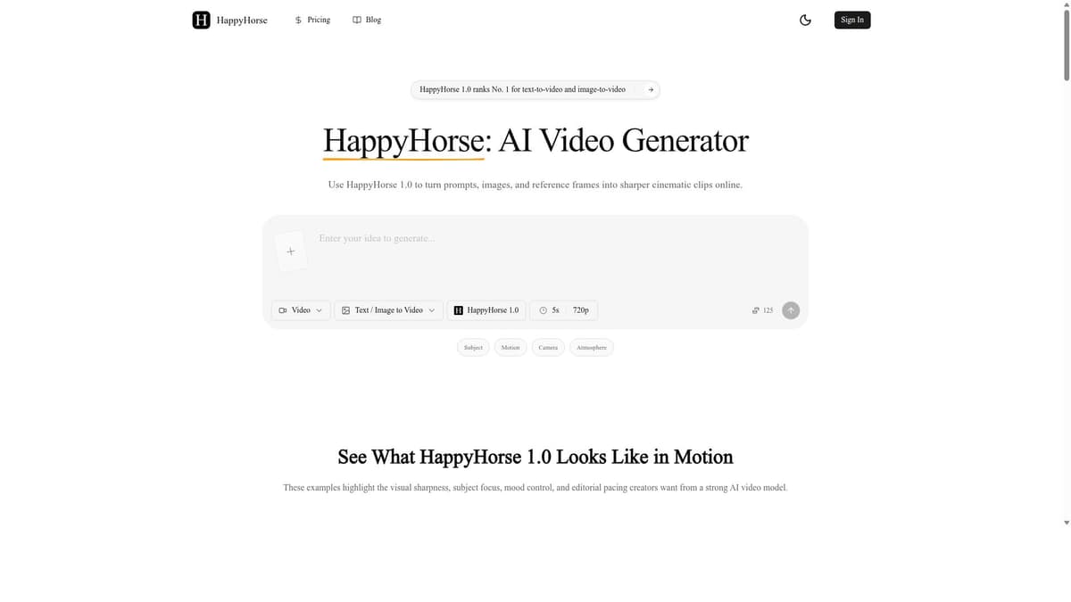 HappyHorse1.0 video