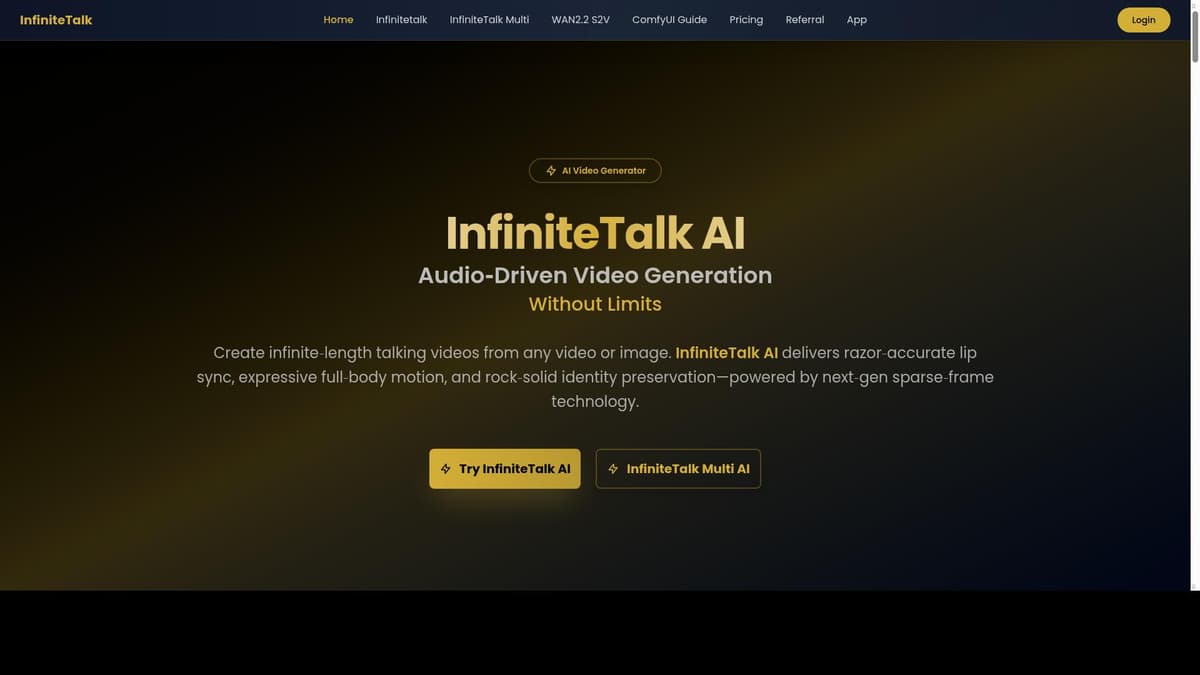 InfiniteTalk AI Video Generator