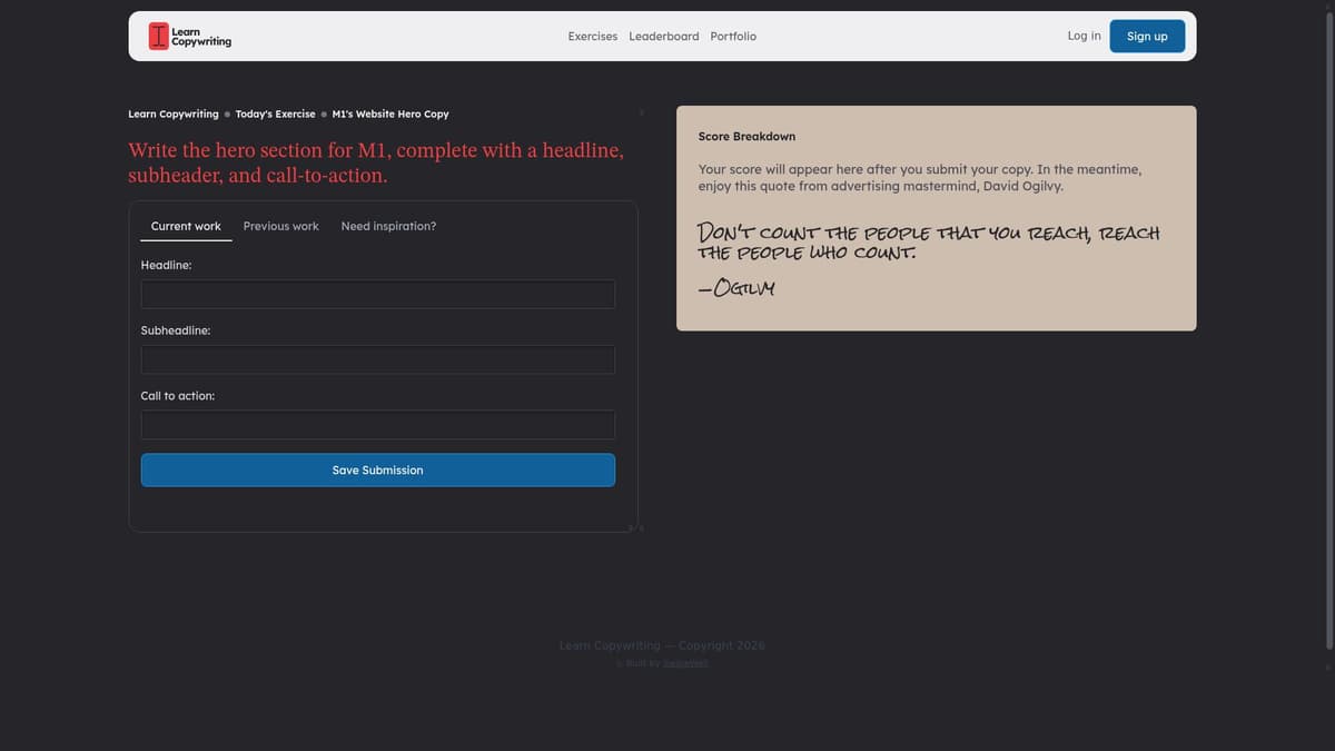 Learn Copywriting