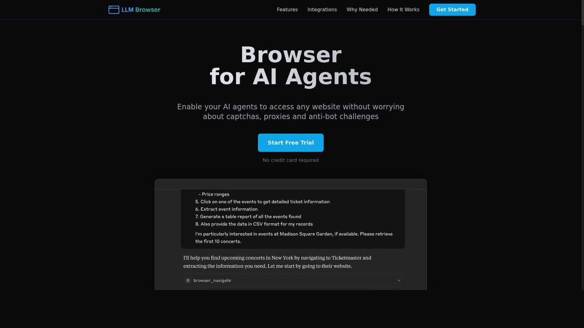 LLM Agentic Browser