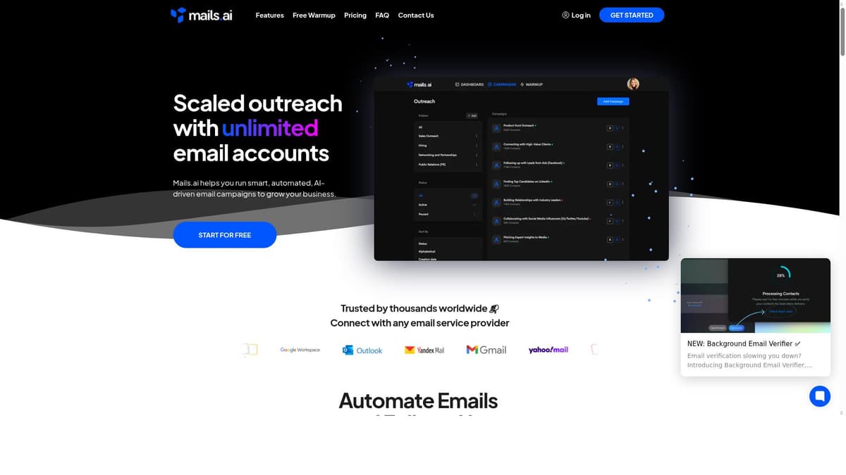 Mails.ai - AI Cold Email Software