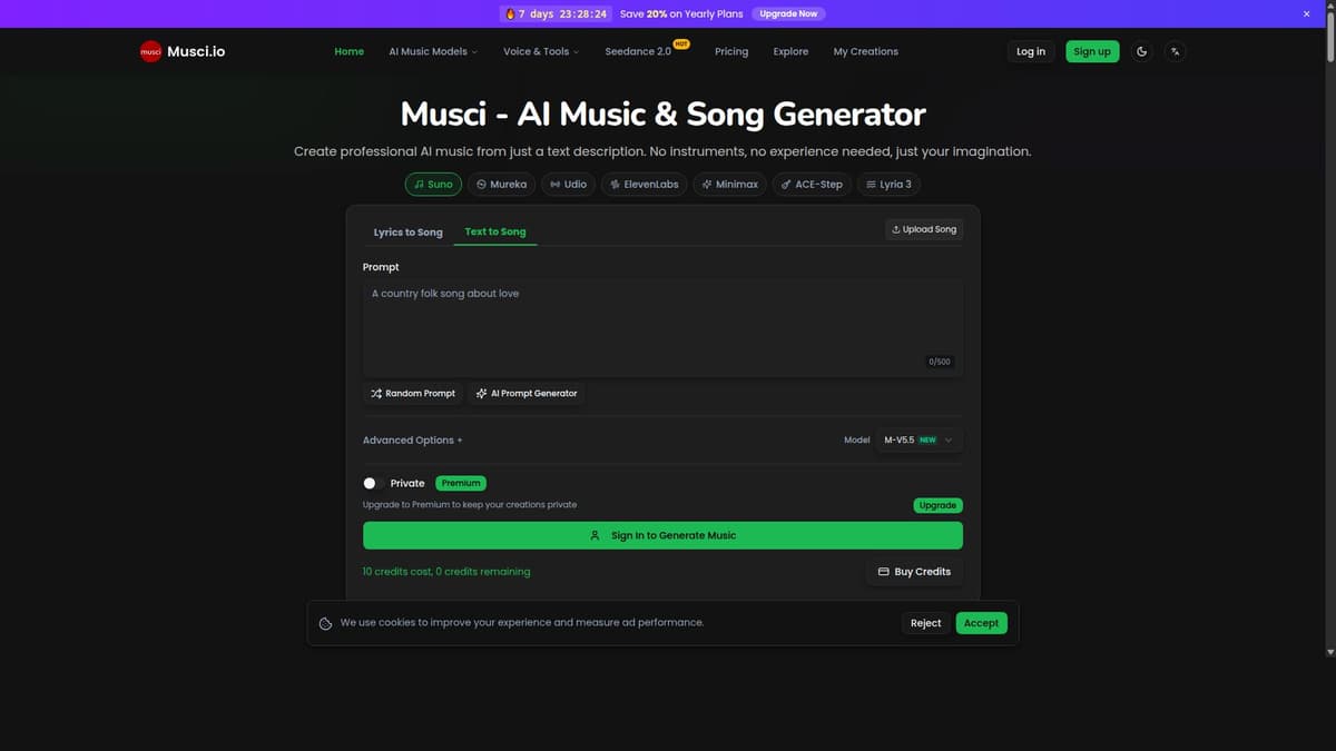 Musci – AI Song Generator