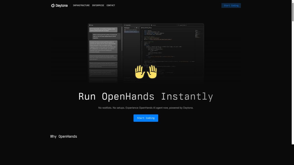 Zero Setup AI Coding with OpenHands