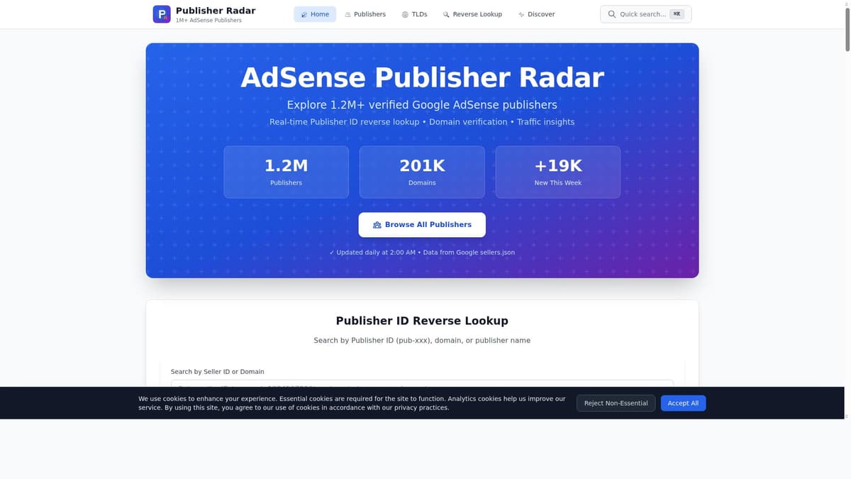 AdSense Publisher Radar
