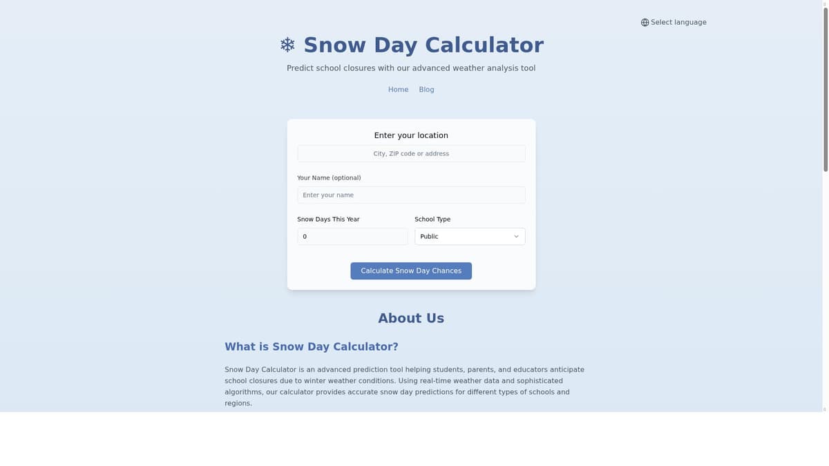 SnowDay Online