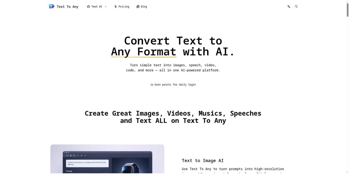 Text To Any