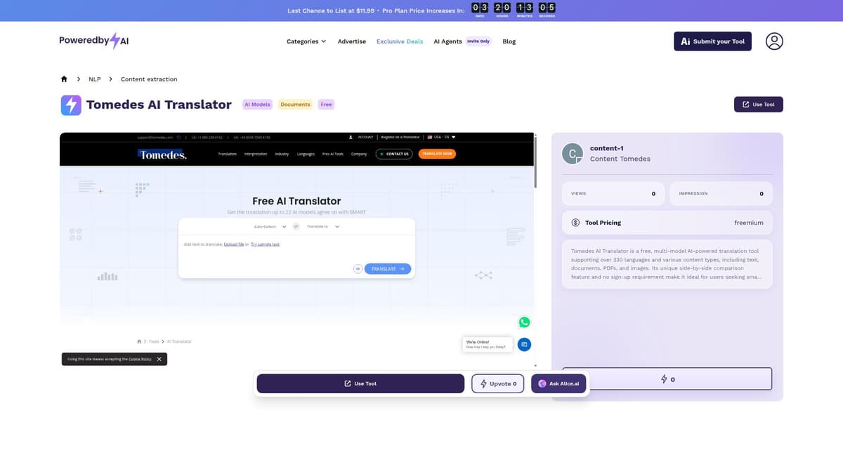 Tomedes AI Translator
