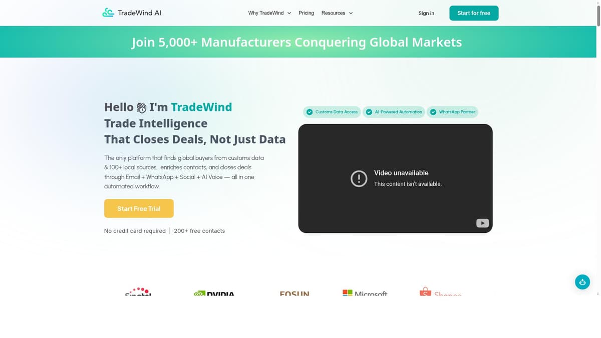 TradeWind AI Global Trade Agent