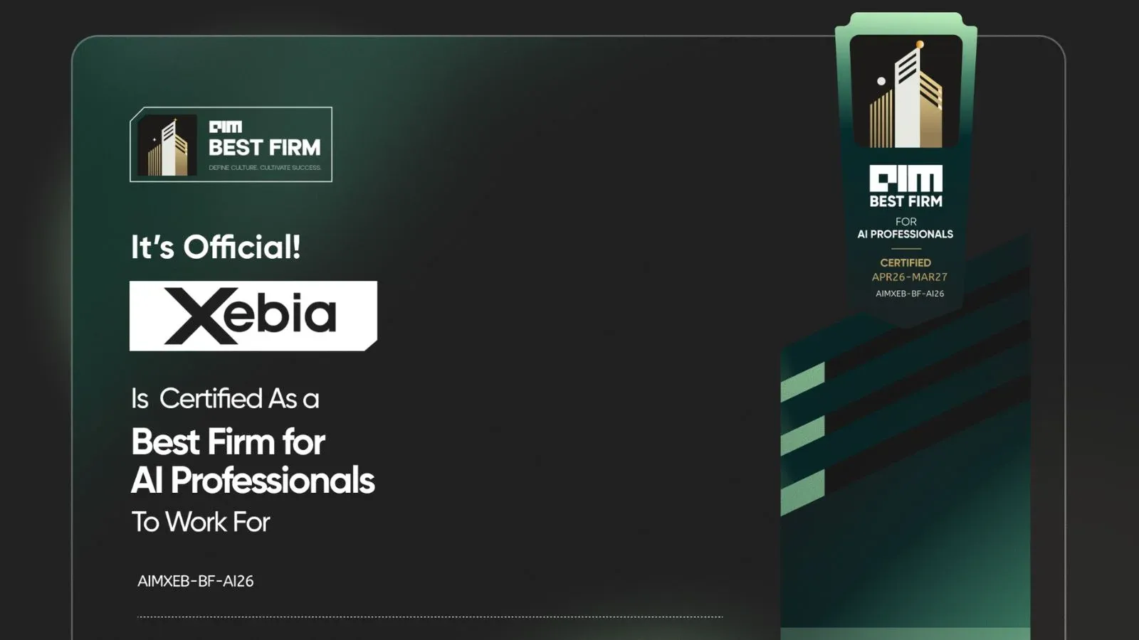 Xebia Certified as a Best Firm for AI Professionals