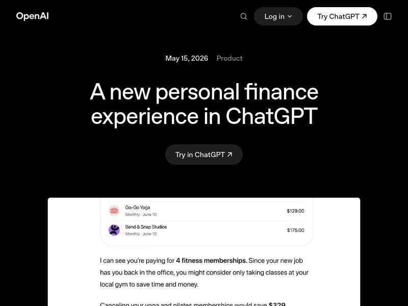 ChatGPT for Personal Finance