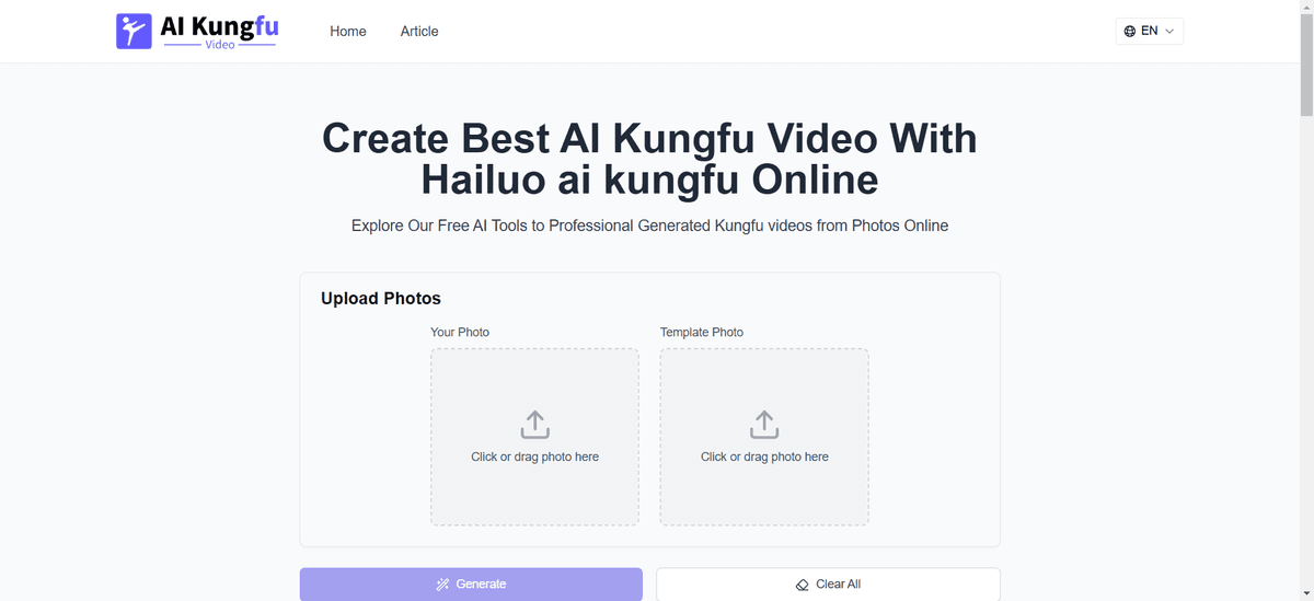 AI Kungfu Video Generator