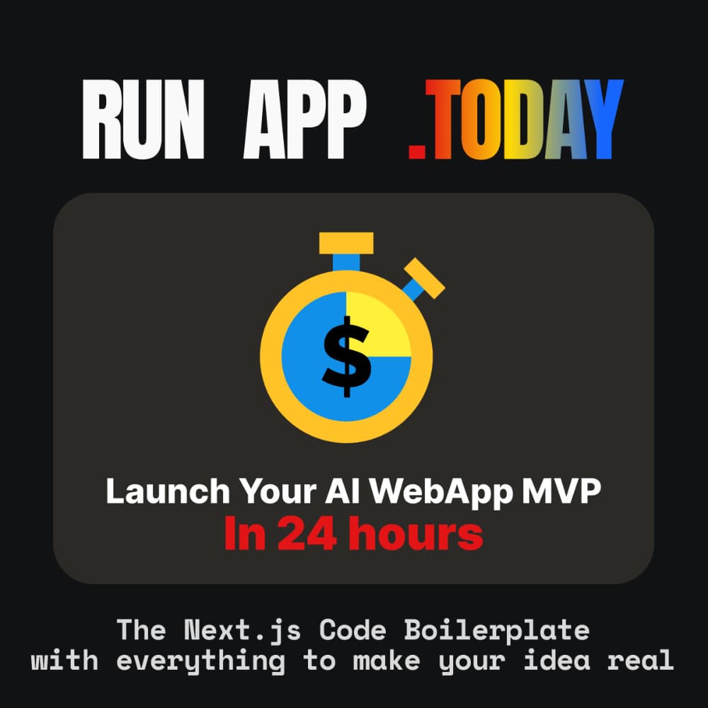 RunApp.Today: Launch your AI WebApp MVP in a day
