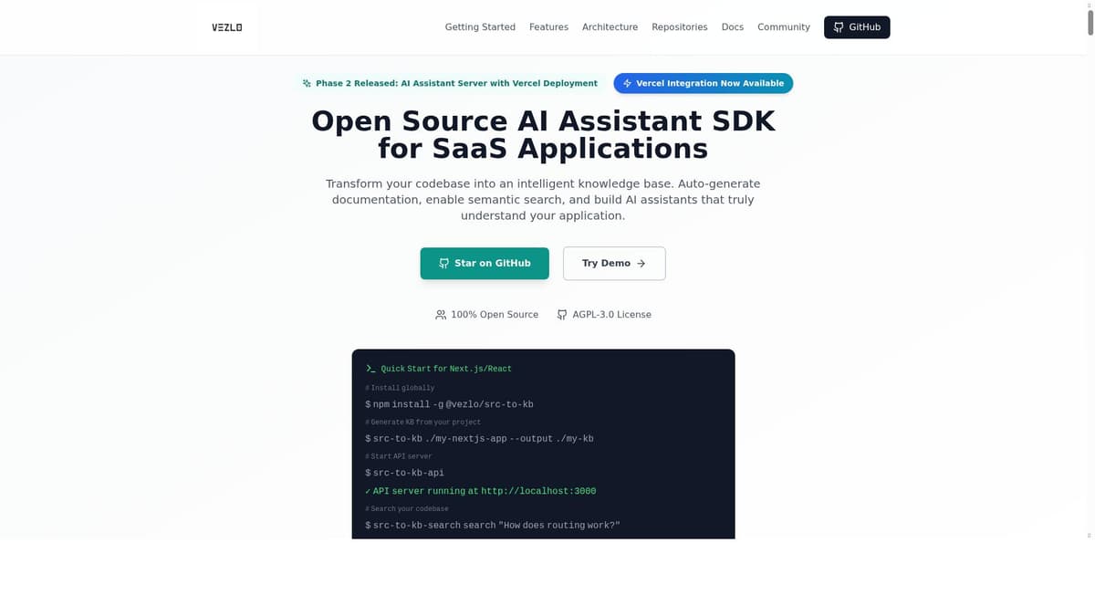 Vezlo AI SDK