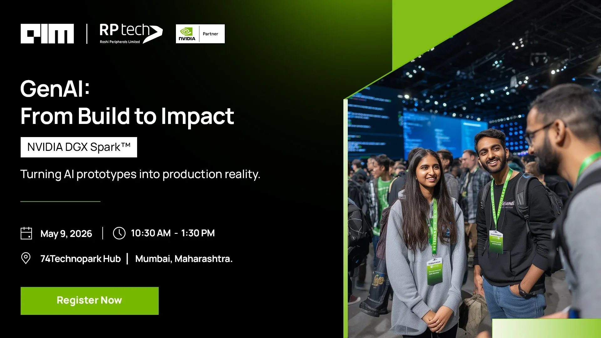 RPTech, an NVIDIA Partner, in association with AIM, to Host ‘GenAI: From Build to Impact’ Meetup in Mumbai