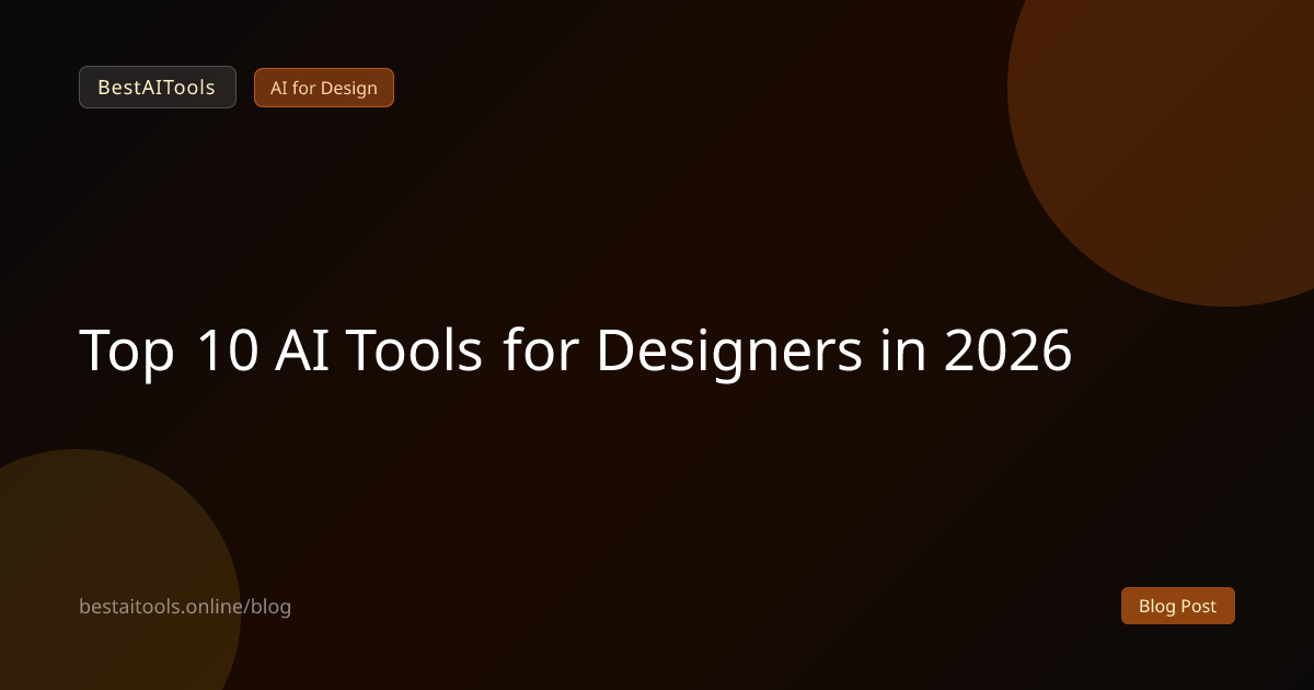 Top 10 AI Tools for Designers in 2026